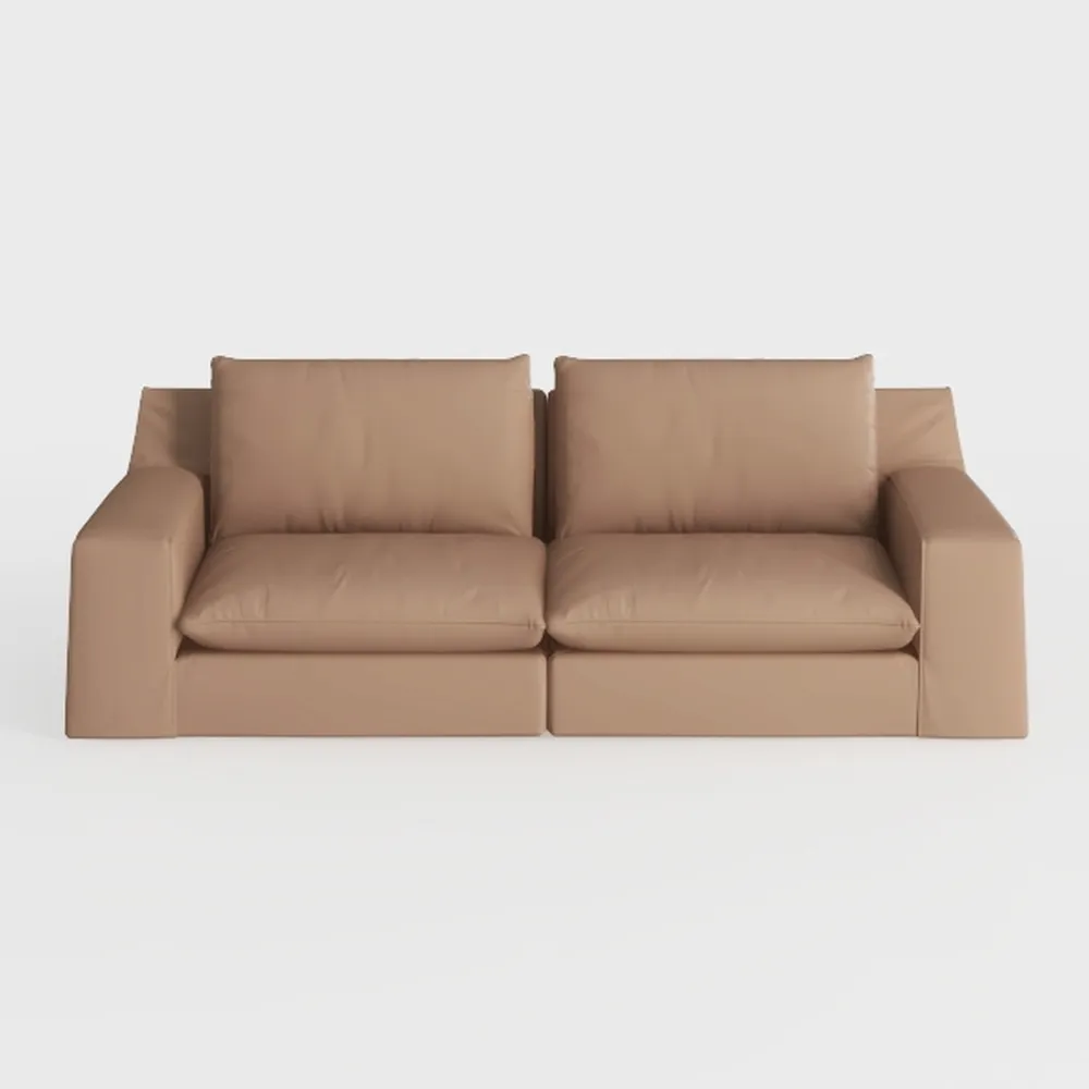COLAMY 95" Oversized PU Leather Sofa, Comfy Sofa