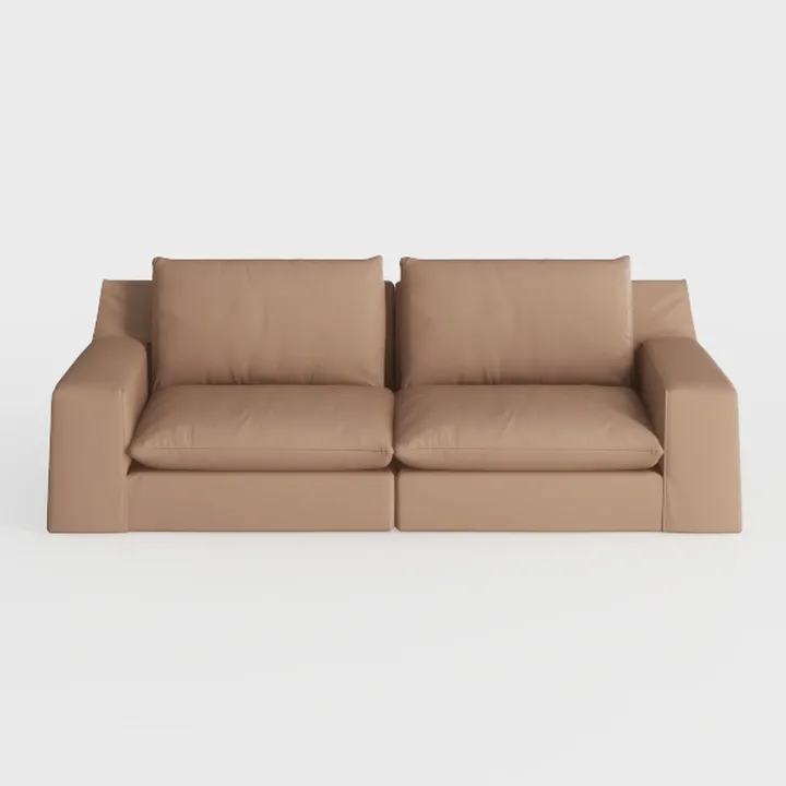 COLAMY 95" Oversized PU Leather Sofa, Comfy Sofa