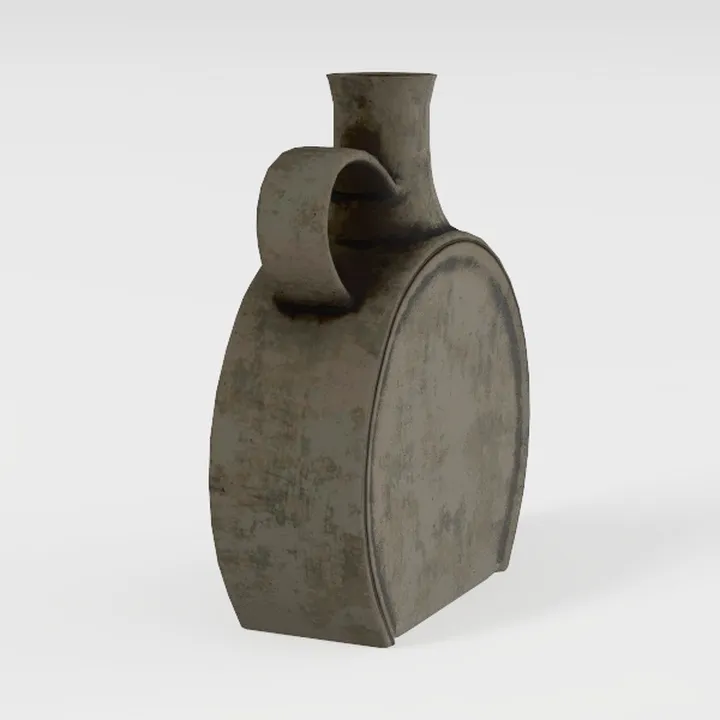 Enra Vintage vase with Handle,9.4 inch Blue and