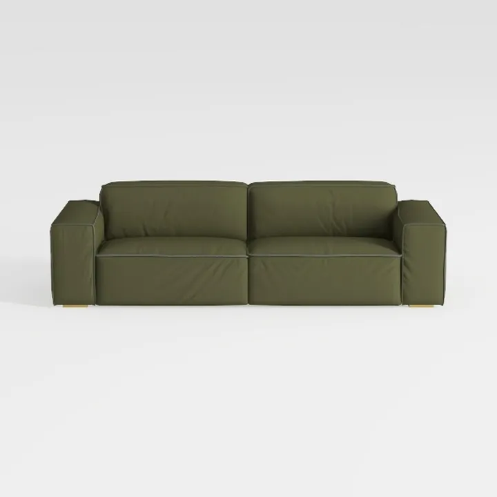 Living Room Sofa Loveseat with Wood Legs Two-Seat 