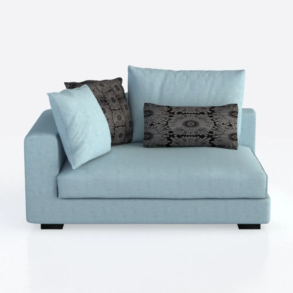 UOCFYK L Shape 2-Piece Home Modular Sectional Sofa