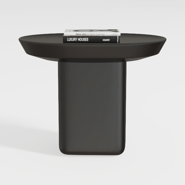 COSVALVE Round Wood Fluted End Table, 15.7” Circle