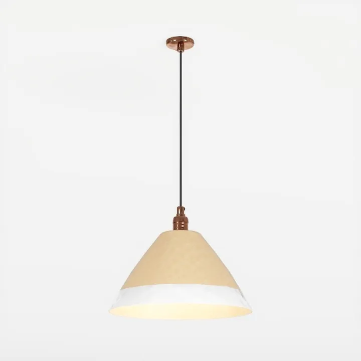 Industrial Copper Fabric Two Tone Pendant Lamp 3D Model