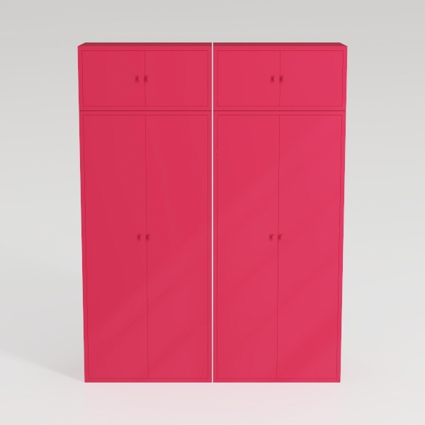 2 Door Metal Accent Storage Cabinet for Bedroom