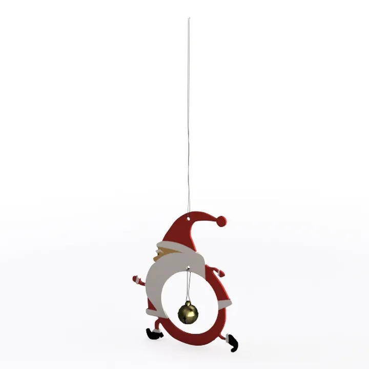 Cartoon Santa Claus Christmas Hanging Ornament 3D Model