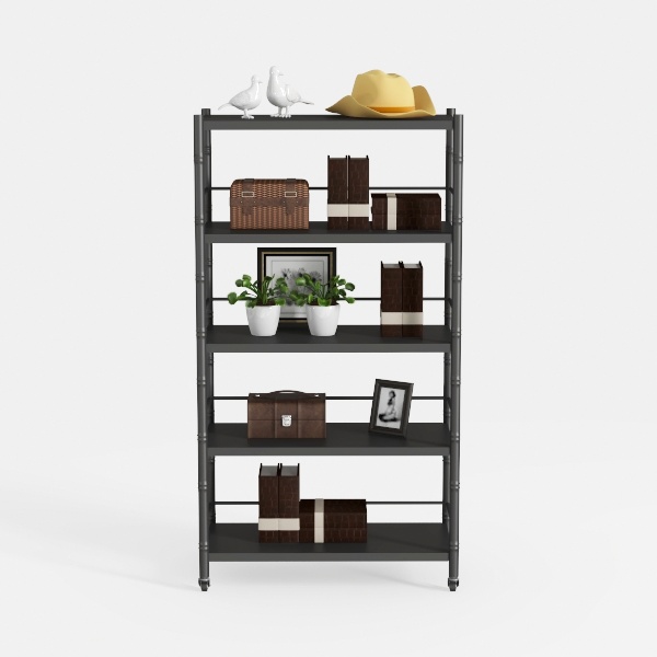 5-Tier Bookshelf, Tall Bookcase, Book Shelf