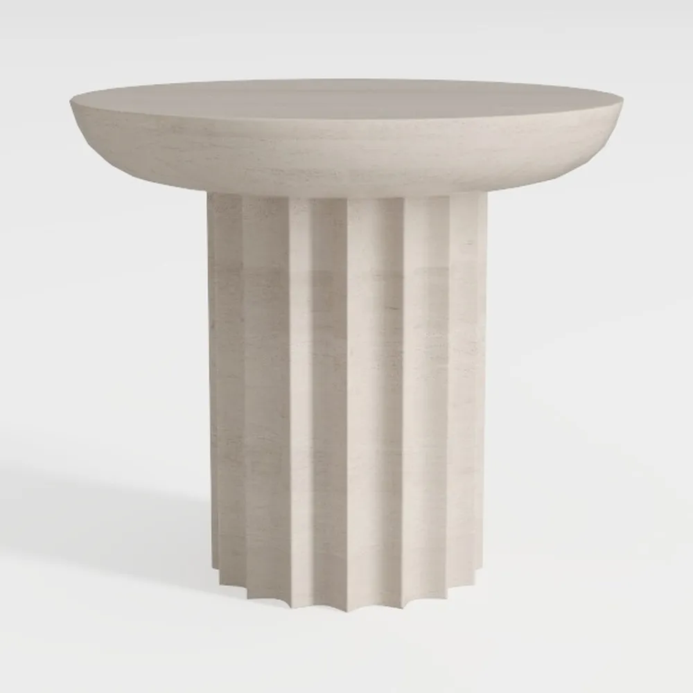 Round Nesting Coffee Tables Set of 2, Mid Century