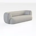 TOV Furniture Kendall Cream Velvet Upholstered120 Right 45 Degree View