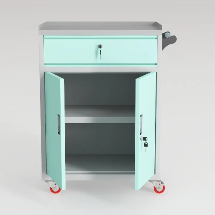 Blue Metal Storage Cabinet with Adjustable Feet