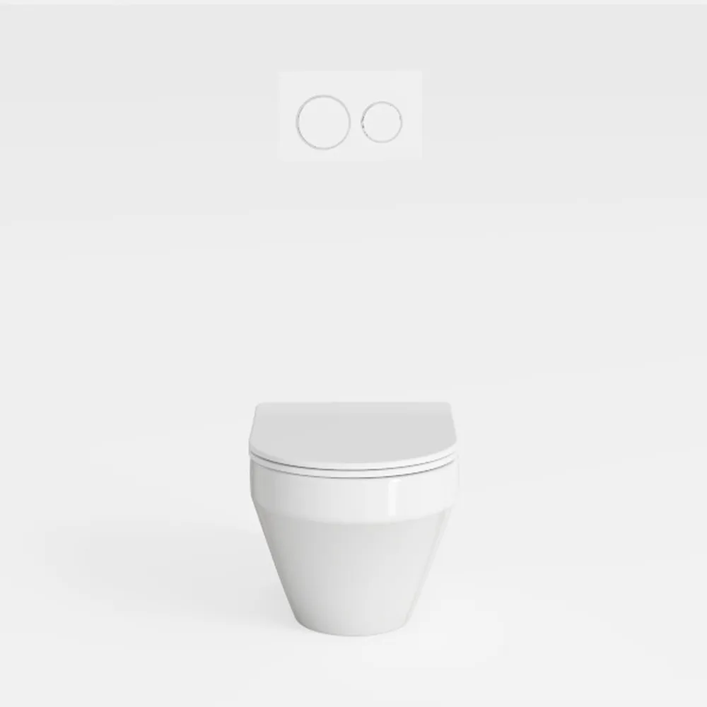 Comfort & Elongated Wall Hung Toilet System, Los