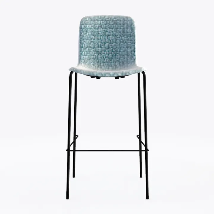 Masami 26 in. Grey/Black Metal Counter Stool