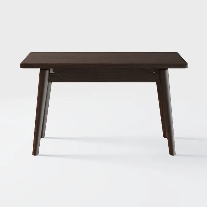 Minimalist Solid Walnut Wood Dining Table 3D Model
