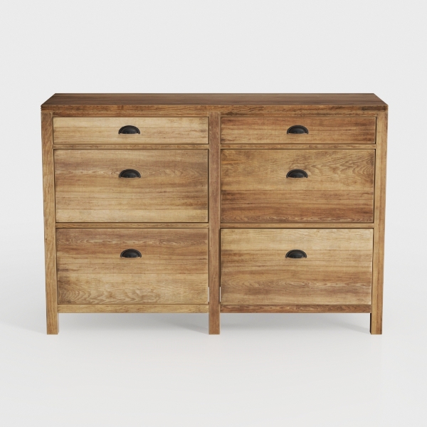 Rattan Large Nightstand with Charging Station, 29