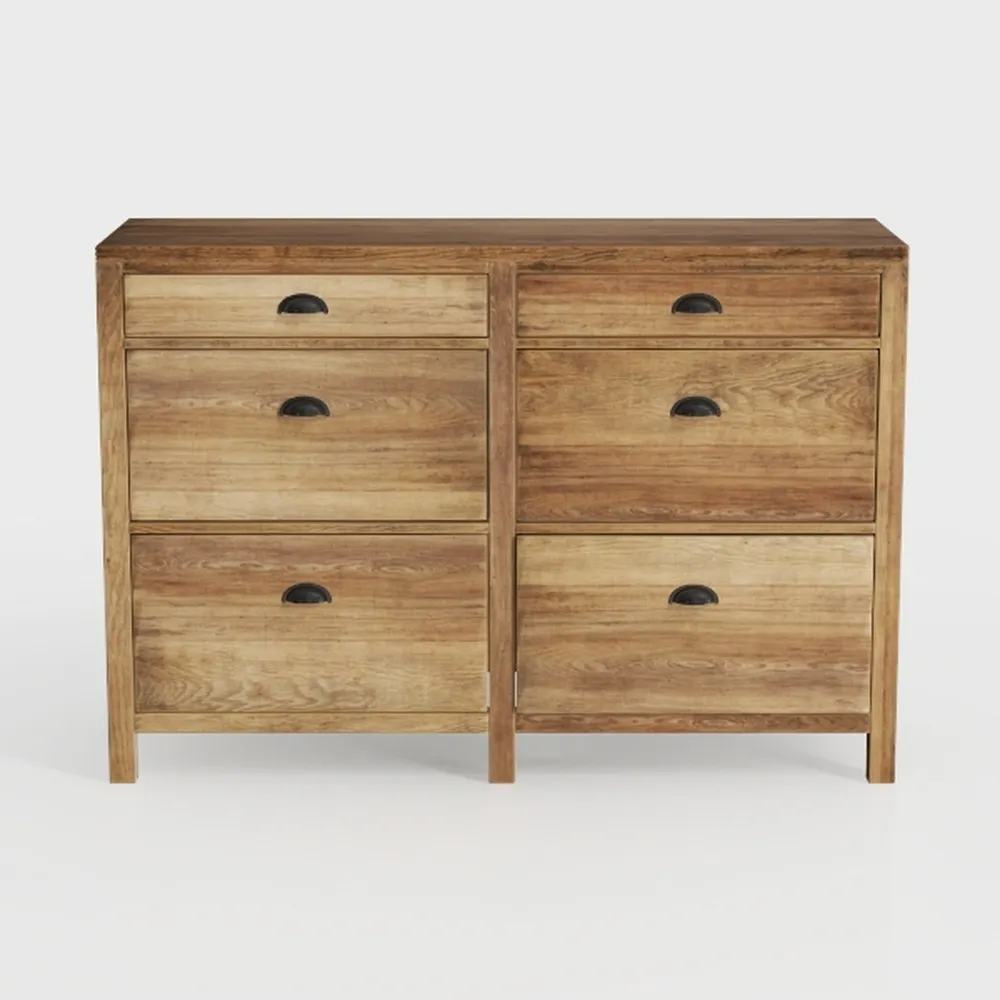 Rattan Large Nightstand with Charging Station, 29