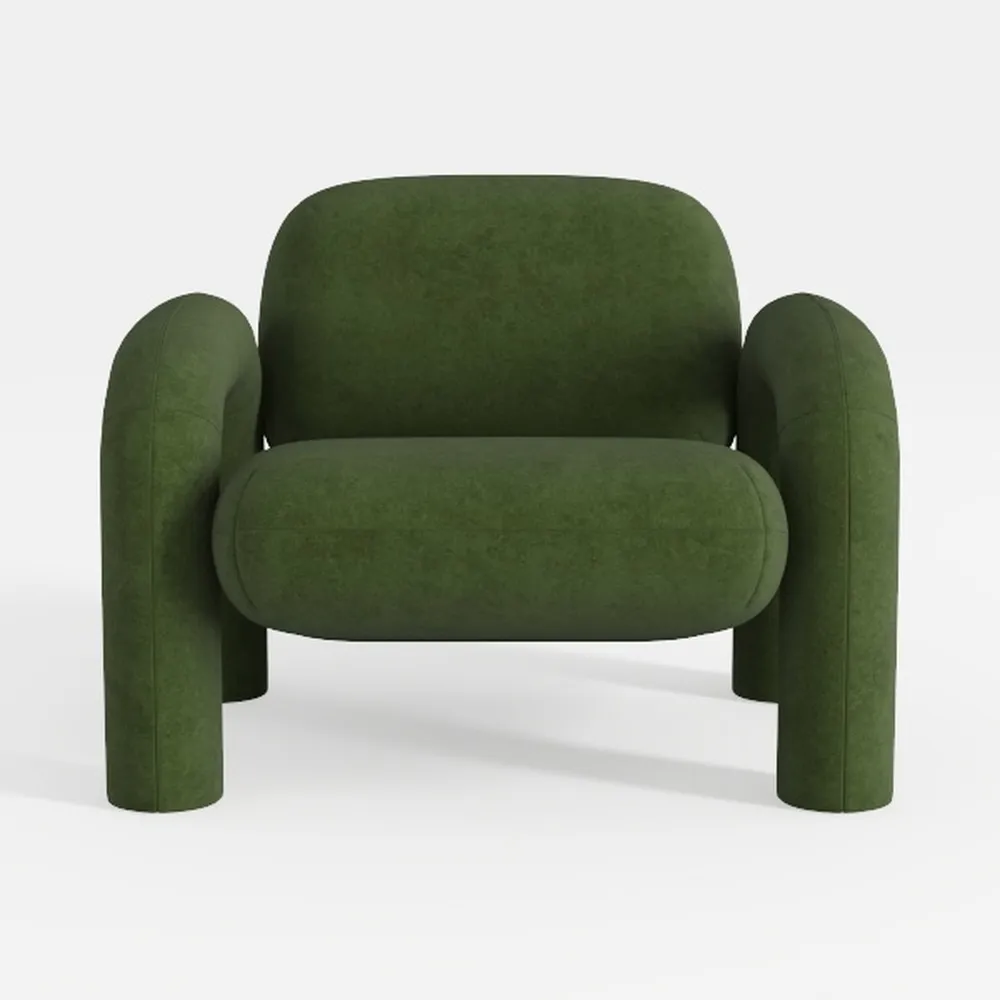 Mid Century Modern Accent Barrel Chair Comfy