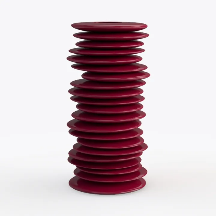 Modern Minimalist Burgundy Glossy Accent Stool 3D Model