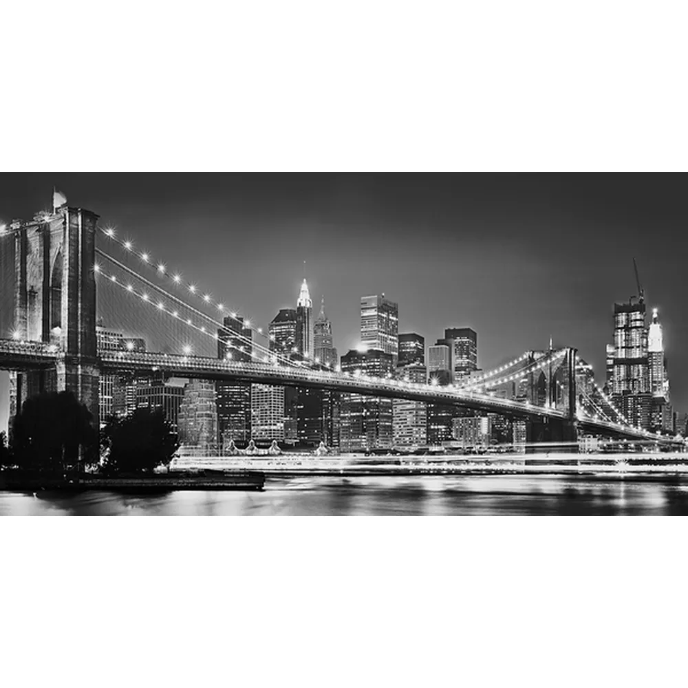 Wieco Art New York Brooklyn Bridge Canvas Wall Art