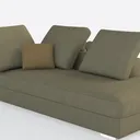 Dockson 51 in. Armless Fabric Rectangle Open End L Right 45 Degree View