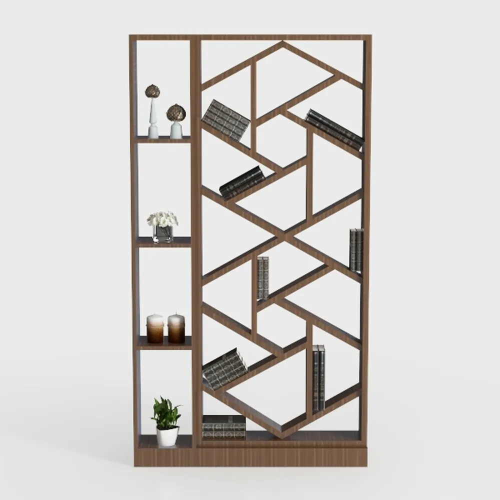 DWVO Industrial Tree Bookshelf, Large 5 Tier