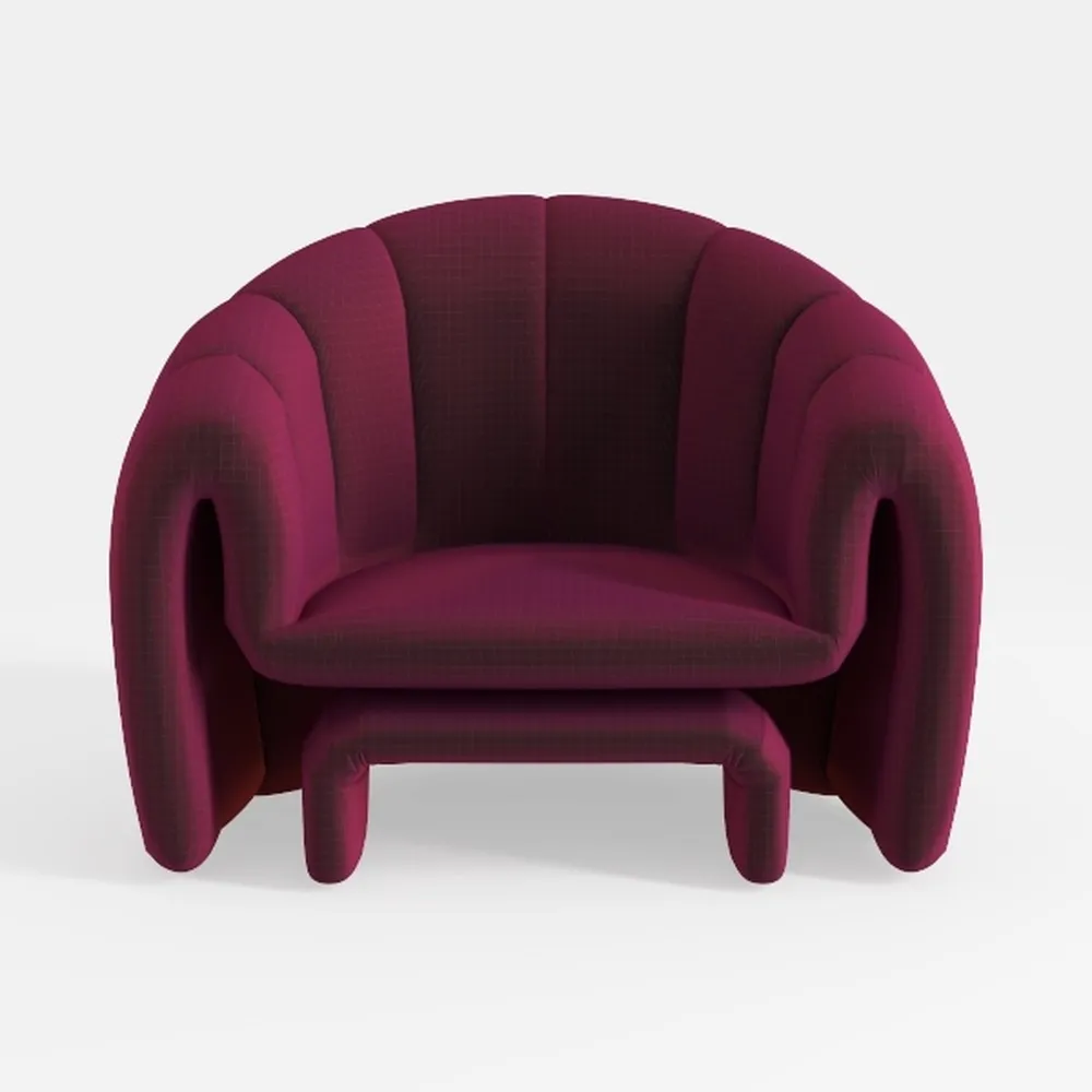 Yaheetech Accent Chairs, Velvet Barrel Chair Cozy
