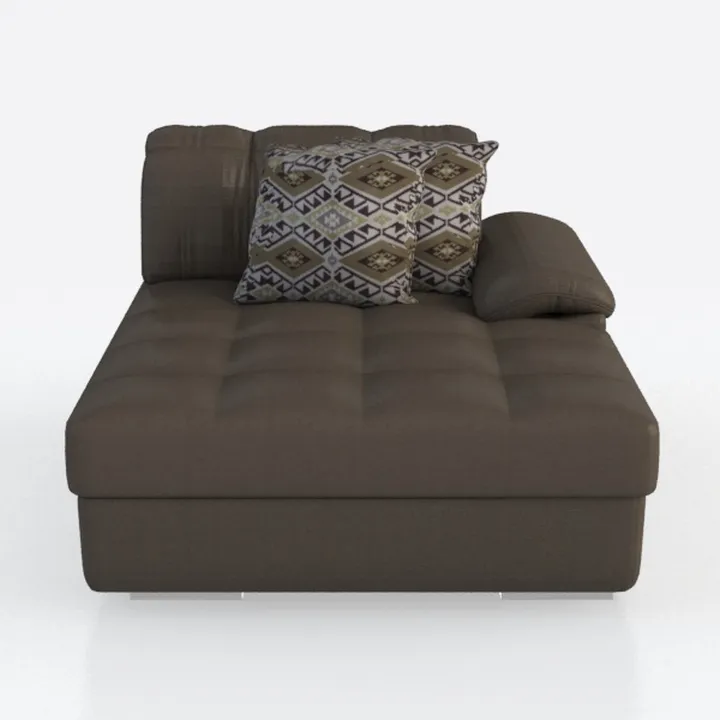 Basics Collection Brown Convertible L-Shaped Sofa 