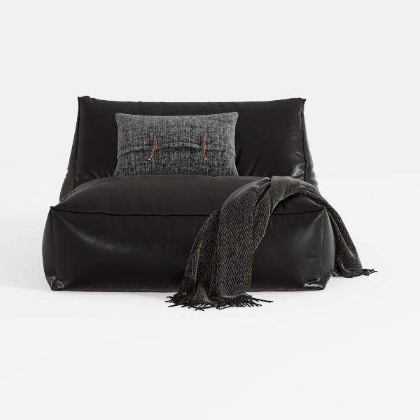 Chameleon 34.6 in. Square Arm 1-piece Modern Velve