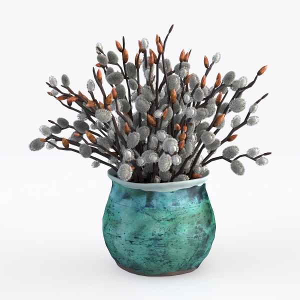 Hand Blown Glass vases, Wide Mouth vases, Green