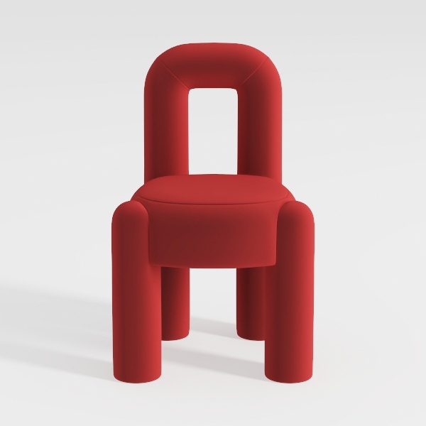 Dining Chair Retro Restaurant backrest Chair(Rojo)