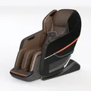 Modern Brown Leather Massage Chair 3D Model Left 45 Degree View