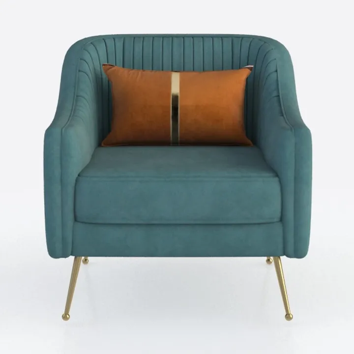 Andeworld Velvet Accent Chair, Upholstered Modern 