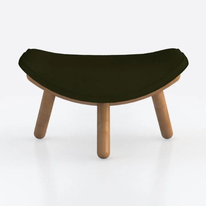 PREMIER Housewares 2403247 Sedile Curvo con Copertura Miscela di Lino Naturale e Cotone e Gambe MDF Scuro con Finitura in PVC