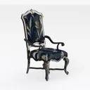 Renovation House Game Office Chairs with armrests  Right 45 Degree View