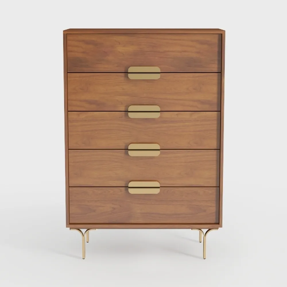 Fluted Dresser with 4 Drawer Dresser, Modern