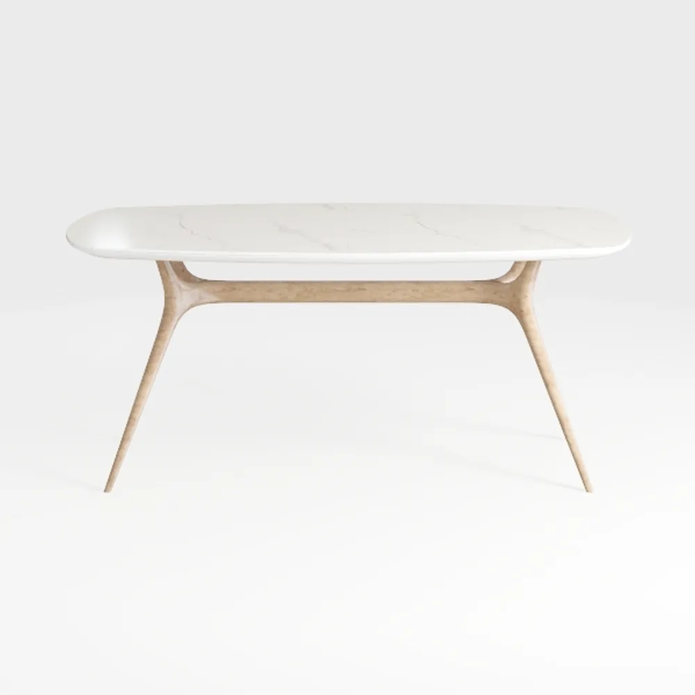 Steve Silver Kinsley Desk with White Marble Veneer