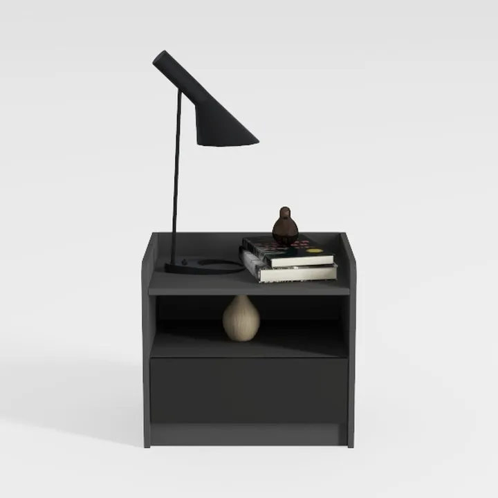 Boyd Sleep Anzio Black Nightstand with Smooth