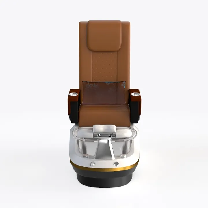 Brown Leather Modern Spa Pedicure Chair 3D Model