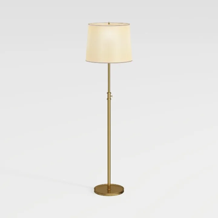 Modern Brass Fabric Adjustable Floor Lamp 3D Model