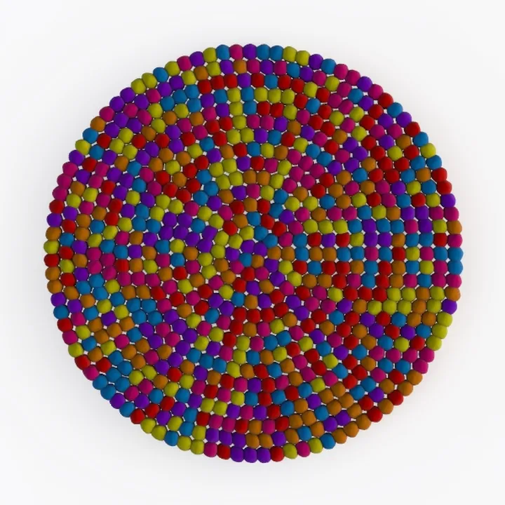 COTTON CRAFT Multi Chindi Footrest - Braided