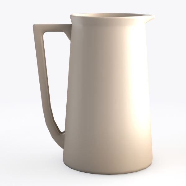 STONEWARE LARGE PITCHER Ivory