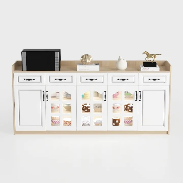 63" Sideboard Buffet Cabinet with 3 Drawers and 4 
