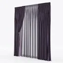 curtain-Violet Left 45 Degree View
