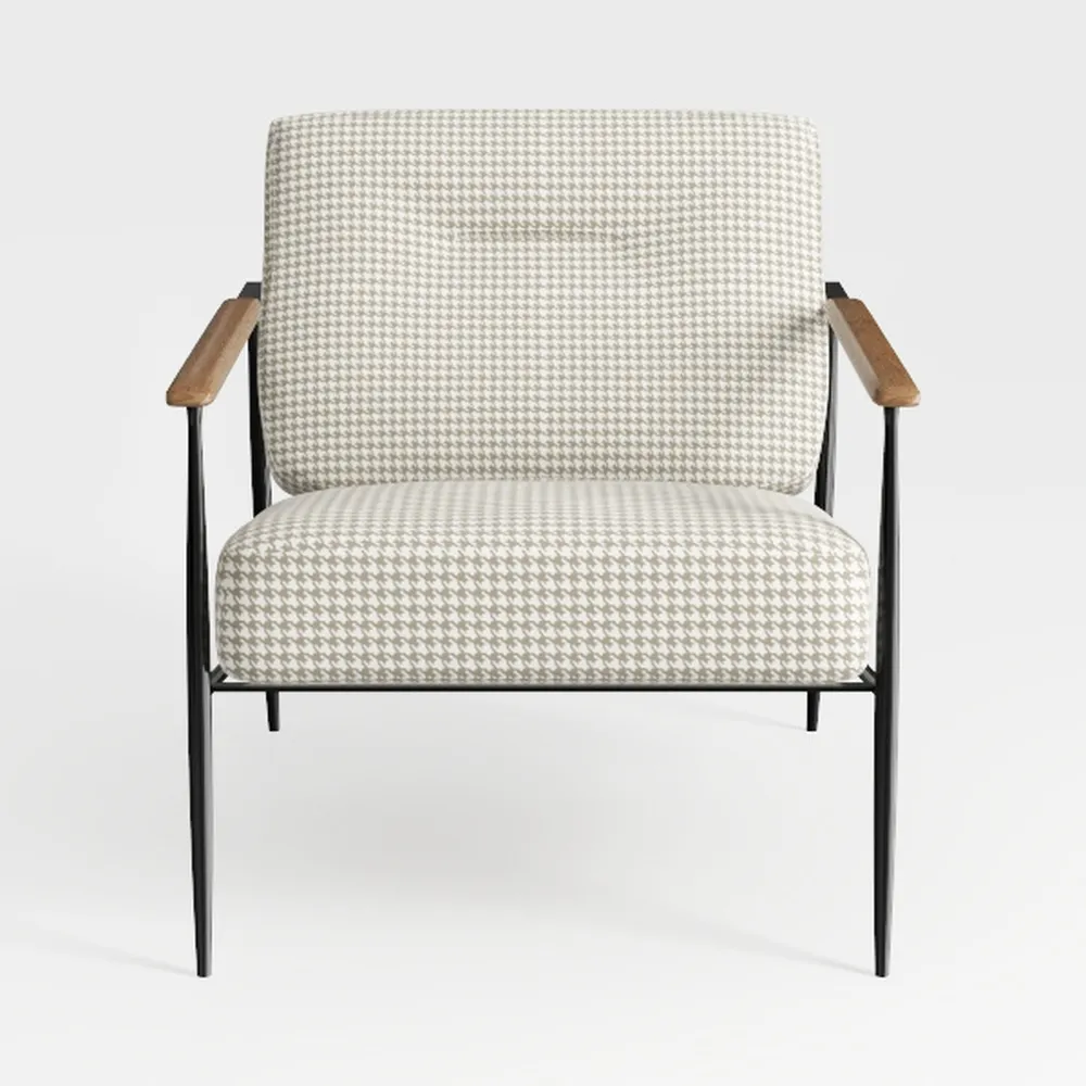 VESCASA Sherpa Accent Arm Chair with Metal Legs, 2