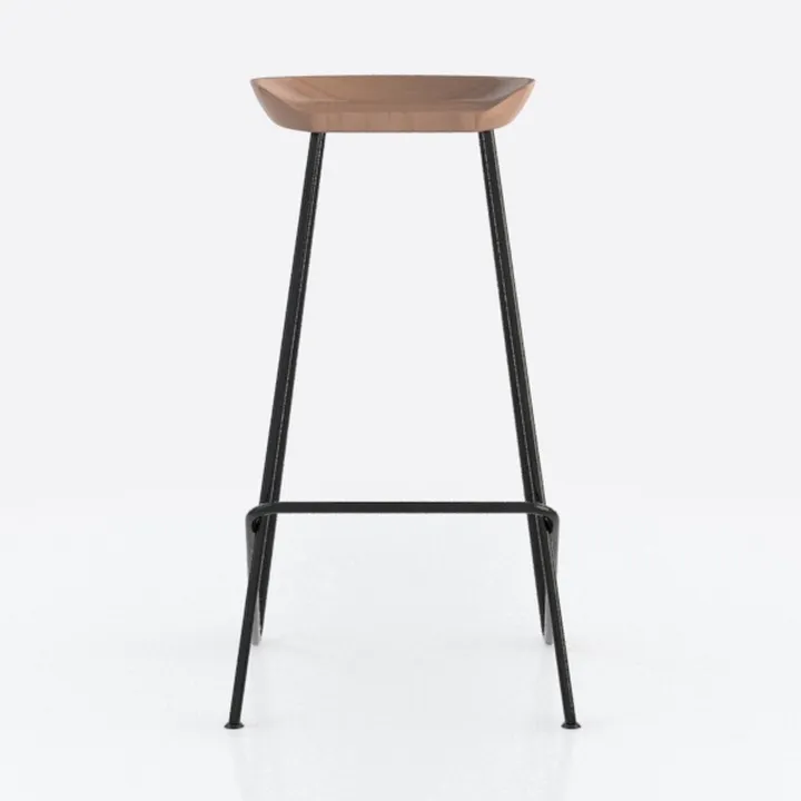 30.5 in. Chestnut Backless Metal Counter Height Ba