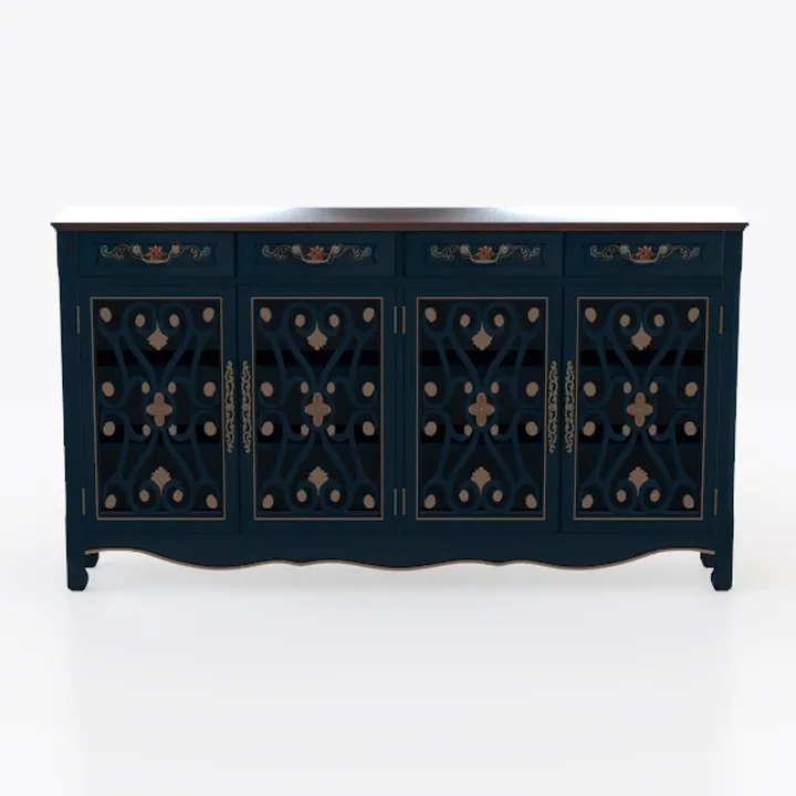 63" Sideboard Buffet Cabinet Set of 2, Wooden