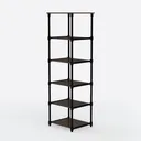 Suchtale Rotating Bookshelf, 4 Tier Metal Spinning Left 45 Degree View