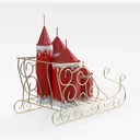 sleigh decoration-Christmas Right 45 Degree View