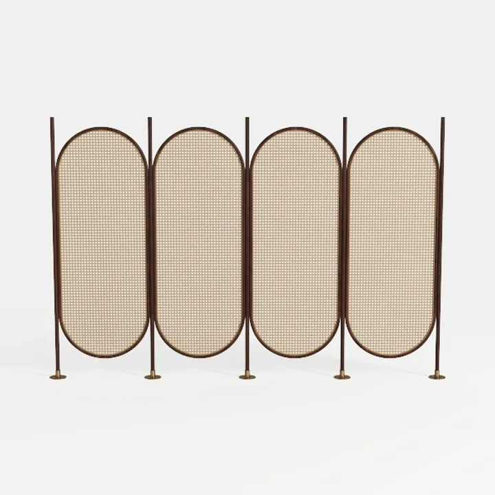 Sideboard Buffet Cabinet with 2 Natural Rattan