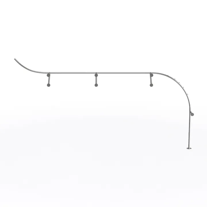 Minimalist Metal Wall Mounted Coat Rack Hanger 3D Model