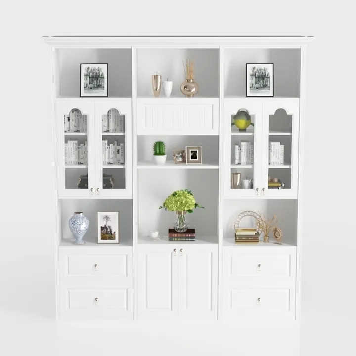 VOWNER 3PCS Bookshelf and Bookcase, 5-Tier Modern