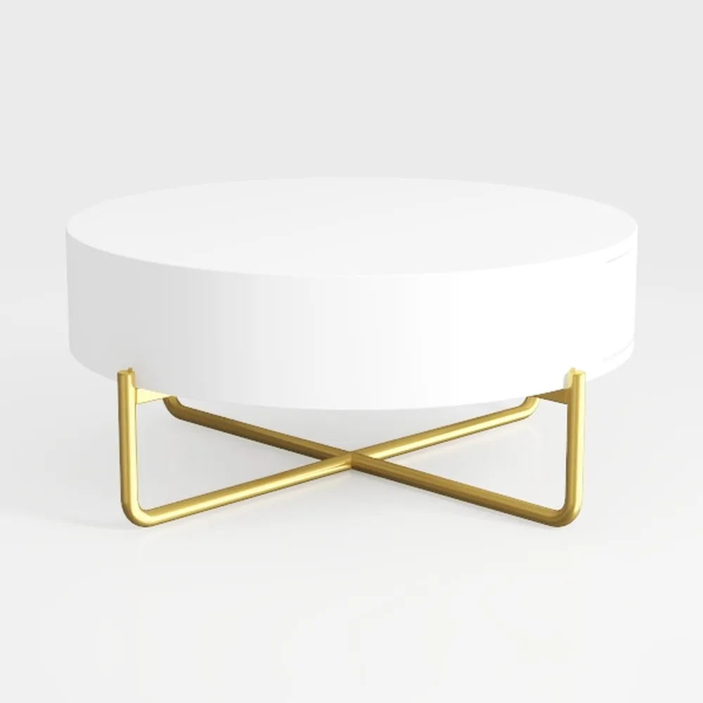 DWVO Round Coffee Table with Storage, Lift Top Cof